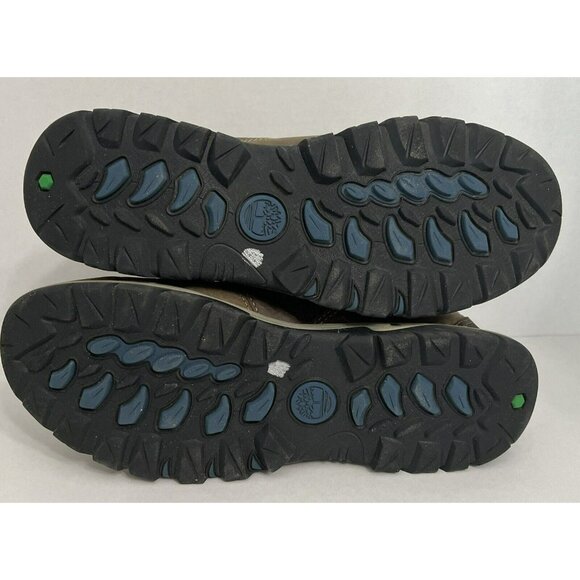 Timberland Women's 7.5 Med Mt. Maddsen Mid Waterproof Hiking Boots Brown Blue - Picture 10 of 14